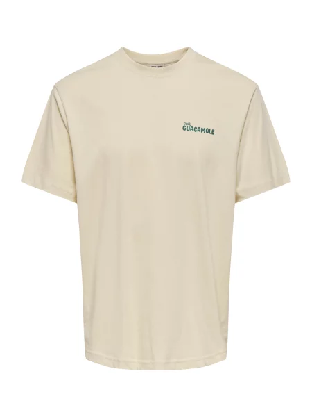Only & Sons Tricou ONSCHEF verde închis / lână alb