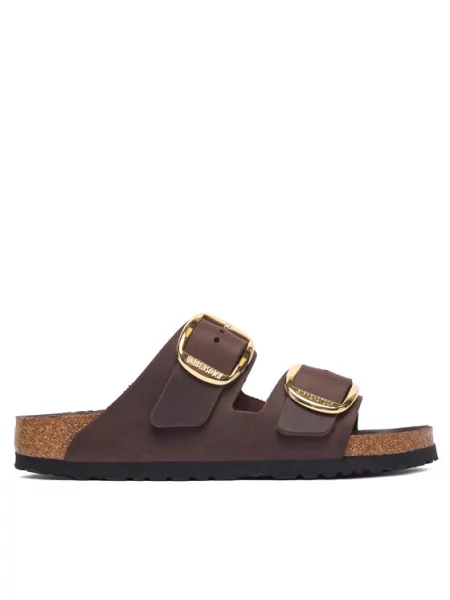 Birkenstock De piele șlapi Arizona Big Buckle | narrow fit maro