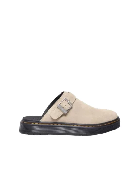 Klapki mules Dr. Martens skórzane beżowe