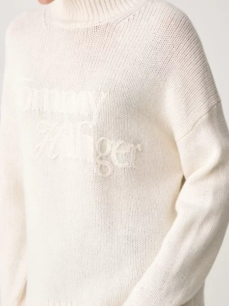 Tommy Hilfiger пуловер дамски от вълна бежово