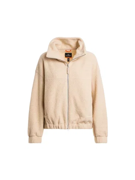 Lniany sweter Parajumpers z kapturem beżowy