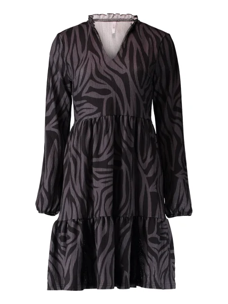 Hailys Rochie Alba mov vânătă / negru alb