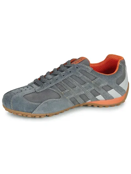 Pantofi Geox cu model piele de șarpe gri