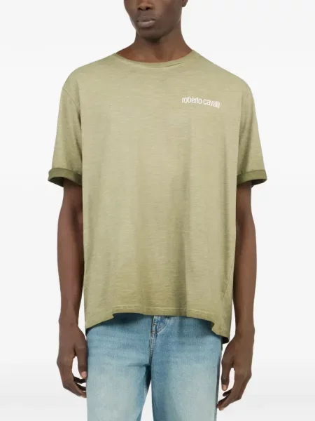 Tricou Roberto Cavalli cu imagine verde