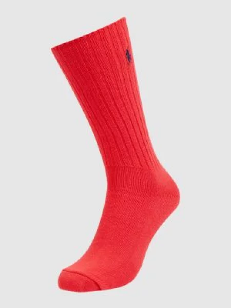 Skarpety z wyhaftowanym logo model ‘CREW SOCK’ Polo Ralph Lauren czerwone