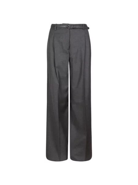 Cu centură pantaloni Max Mara gri