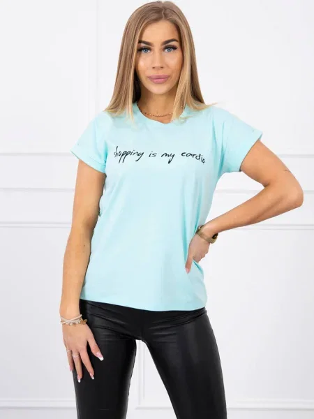 Halenka Shopping je moje kardio mint+černá černá