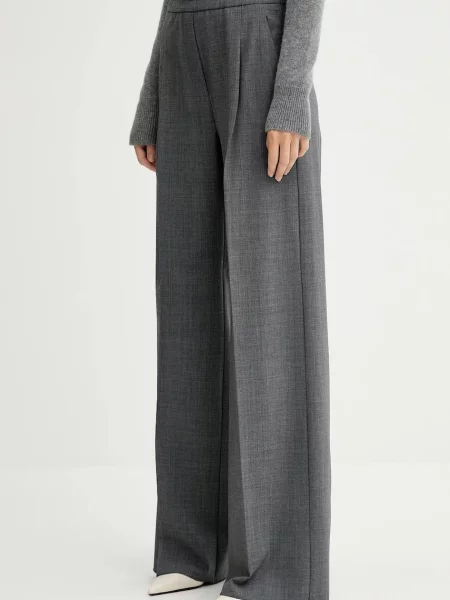 Marella pantaloni lat high waist gri