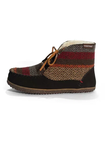 Minnetonka Botine Torrey maro / galben / verde jad / roșu negru