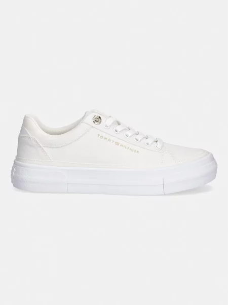Tommy Hilfiger TH FOXING PLATFORM CANVAS tenisky dámske béžová