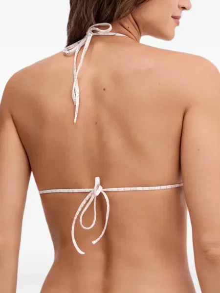 Top Melissa Odabash cu model piele de șarpe cu gât halter