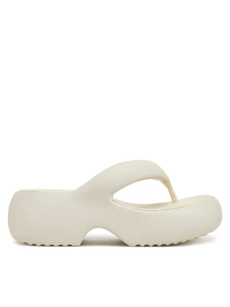 Papuci Melissa cu platformă bej