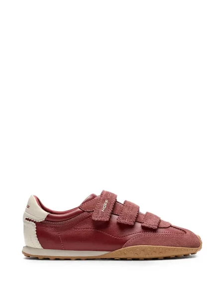 Sneakerși Hoff din piele de căprioară cu bretele roșu
