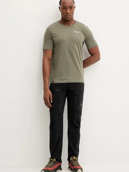 Salewa t-shirt sportowy Eagle Vocab gładki zielony