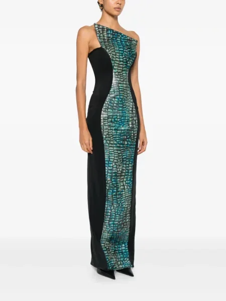 Rochie Mitiliane Couture din piele de costum negru