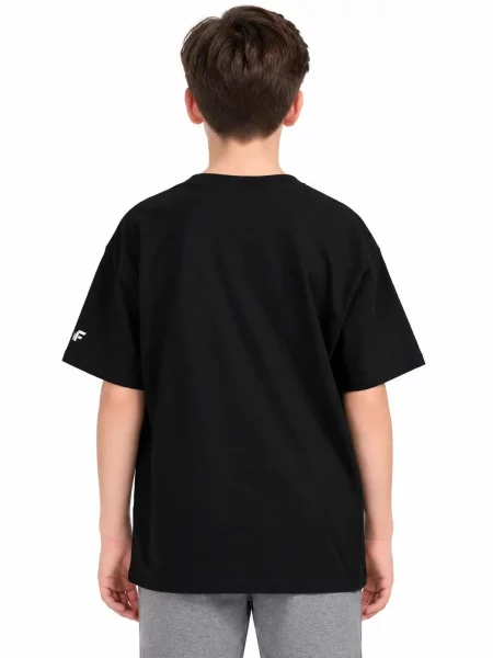 T-shirt chłopięcy 4F czarna