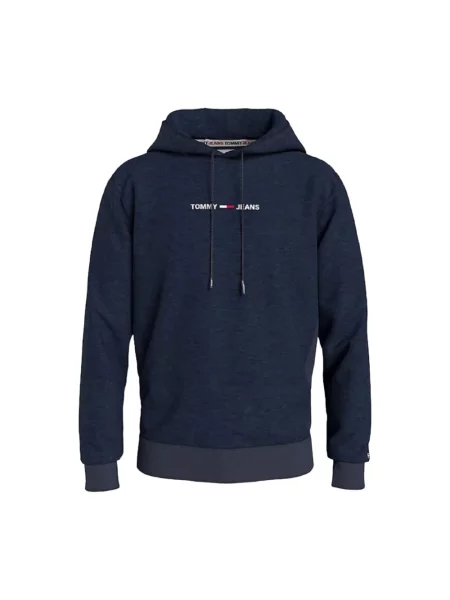 Bluza z kapturem Tommy Jeans z kapturem niebieska