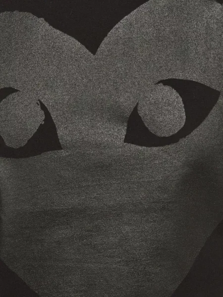 Μπλούζα Comme Des Garçons Play με σχέδιο από ζέρσεϋ μαύρο