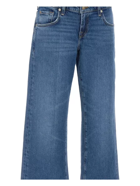 Blugi drepți 7 For All Mankind cu 5 buzunare albastru