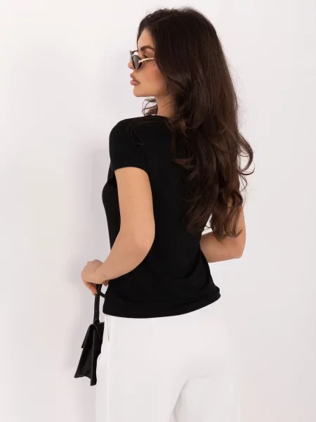 Bluză Italy Moda cu volane negru