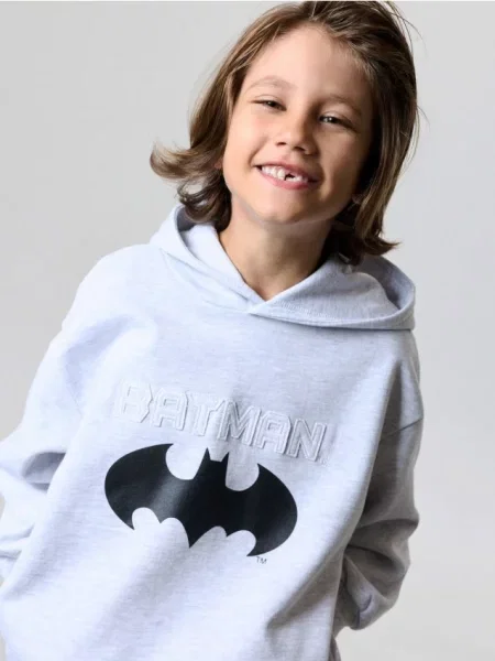 Sinsay Mikina s potiskem Batman šedá