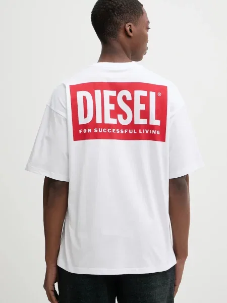 Diesel tricou din T-BOXT-BISK cu imprimeu alb