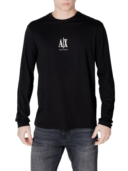 ARMANI EXCHANGE Tricou / alb negru