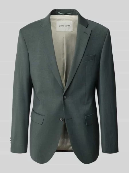Marynarka na 2 o kroju slim fit z z patką model Grant' Pierre Cardin zielona