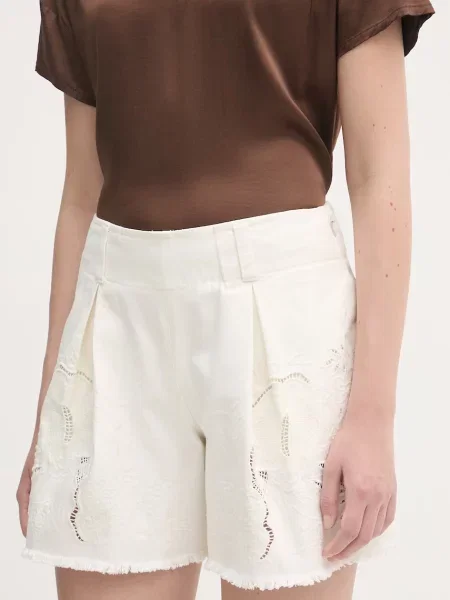 Luisa Spagnoli szorty jeansowe Acile beżowe