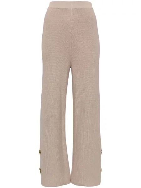 Dzianinowe spodnie Izaak Azanei brązowe