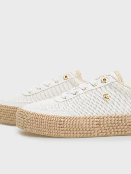 Кеды Tommy Hilfiger на платформе белые