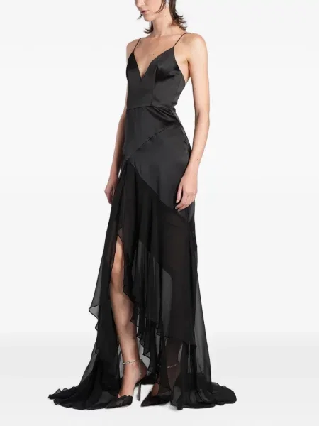 Rochie maxi Alex Perry cu volane negru