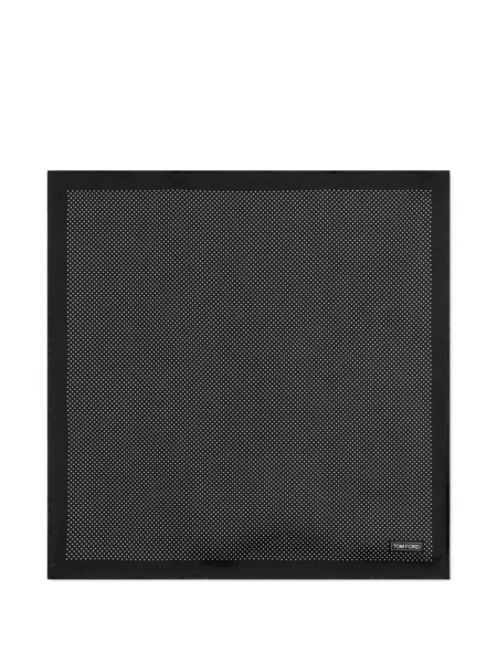 Fular Tom Ford de mătase cu buline negru