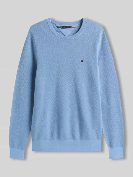 Sweter z dzianiny o kroju regular fit z czystej bawełny Tommy Hilfiger