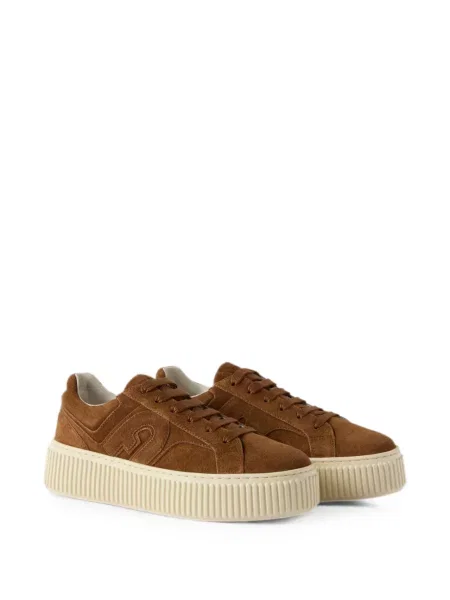 Sneakers Furla σουέντ καφέ