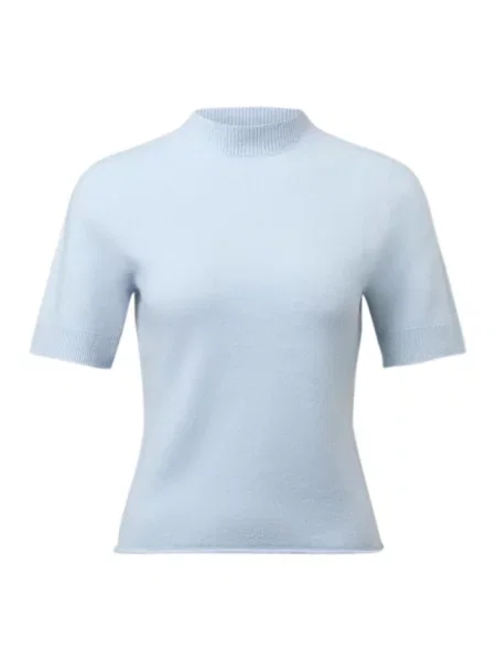 Sweter z golfem Drykorn z krótkim rękawem niebieski