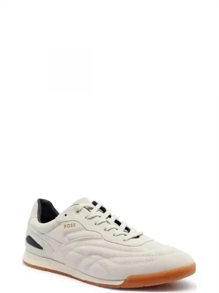 BOSS BLACK Bőr sneakers tornacipő Titanium SL_sdmt fekete