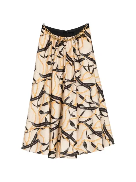 Fustă midi Elisabetta Franchi cu imagine până la genunchi