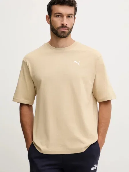 Тениска Puma с изчистен дизайн бежово