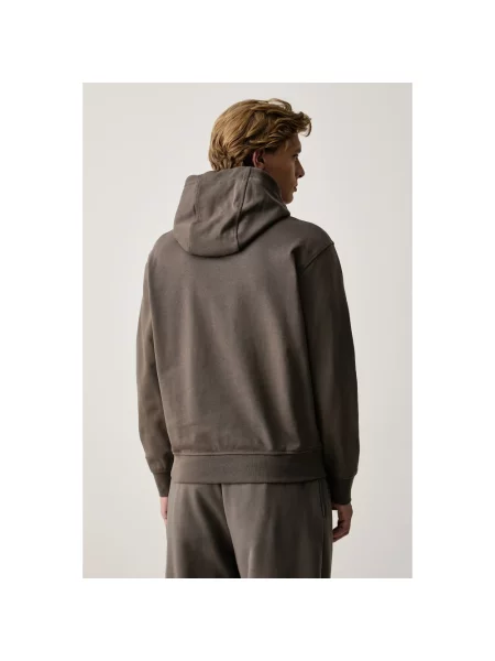 Bluza z kapturem Armani Exchange z kapturem brązowa