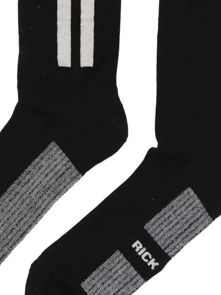 Ριγέ κάλτσες Rick Owens με αυτόγραφο μαύρο