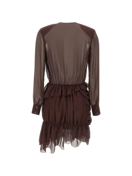 Rochie mini Jacques cu volane maro