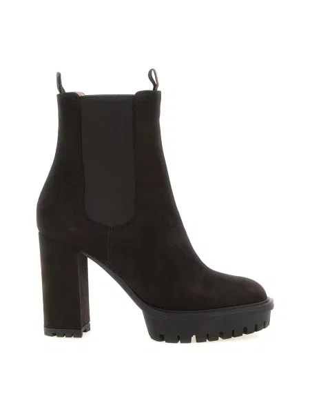 Buty do kostki Gianvito Rossi skórzane brązowe