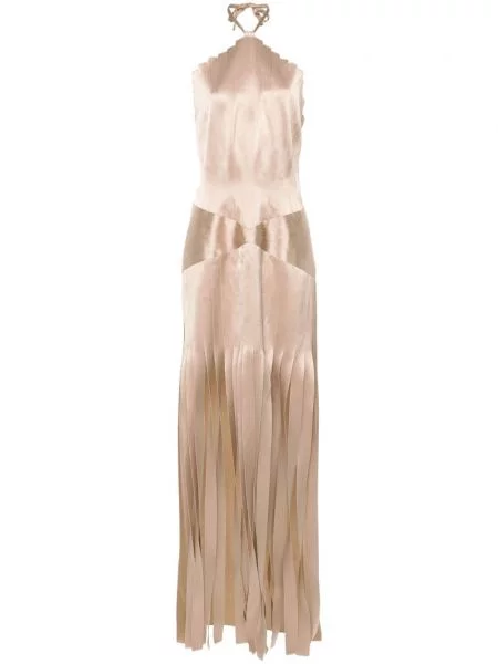 Rochie Alberta Ferretti plisată cu gât halter