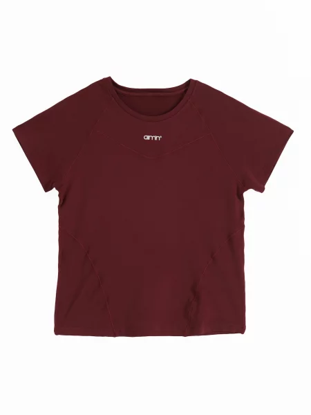 Aim'n Tricou funcțional roșu merlot alb