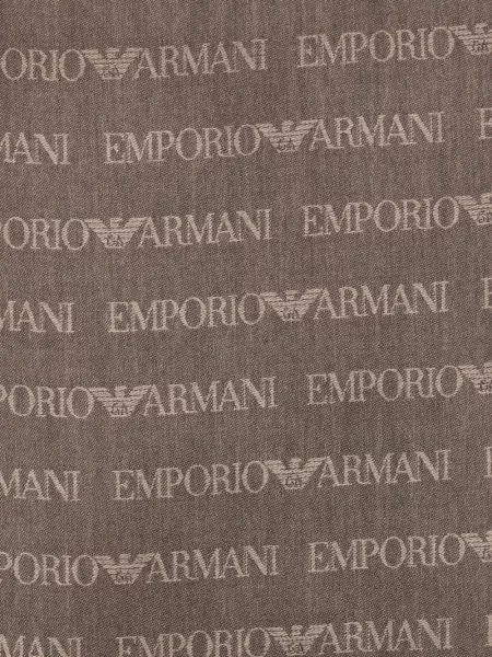 Fular Emporio Armani de lână maro