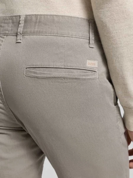 Chinos o kroju slim fit z mieszanki bawełny Boss Orange