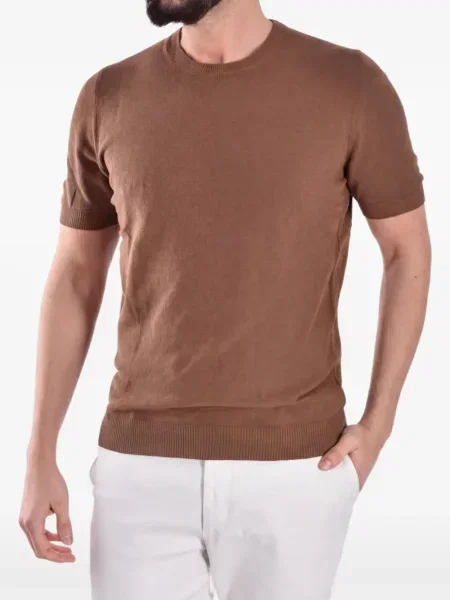 Scurt tricou Gran Sasso tricotate maro