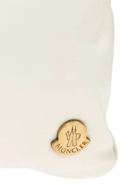Geanta de piele Moncler din piele alb
