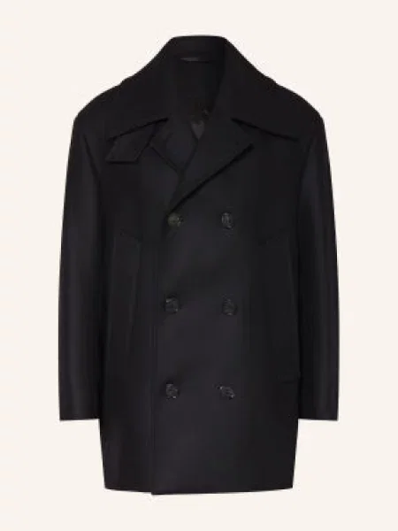 Acne Studios Caban Kabát černá